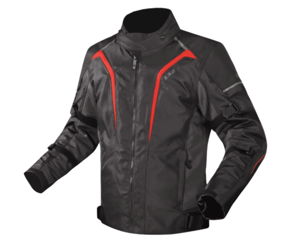 Casaca para moto de hombre LS2 SEPANG negro/rojo