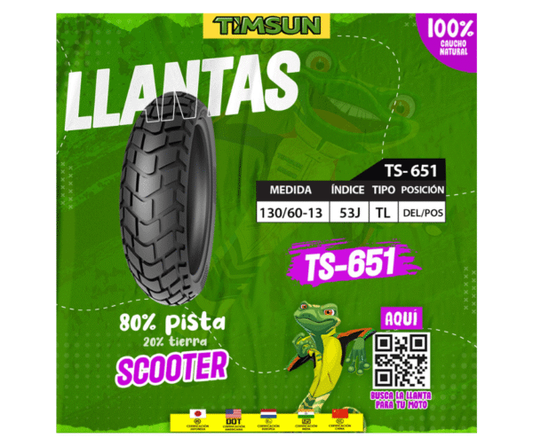 Llanta para moto TIMSUN TS-651-SCOOTER