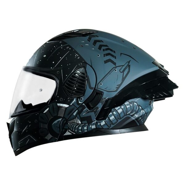 Casco abatible para moto XKUDO GALAX negro mate/gris