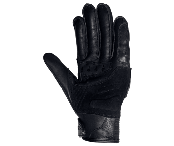 Guante de cuero para motociclista KRATOZ negro - CE