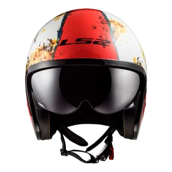 Casco para moto abiertoLS2 OF599 SPITFIRE RUST blanco/rojo
