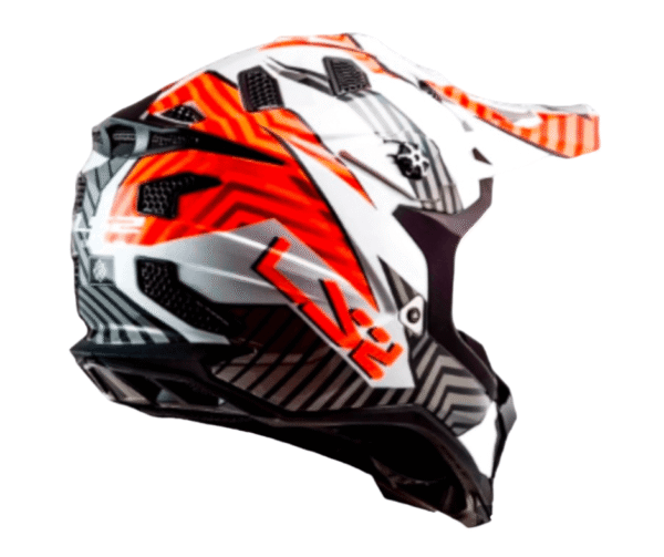Casco para cross LS2 MX700 ASTRO blanco/naranja