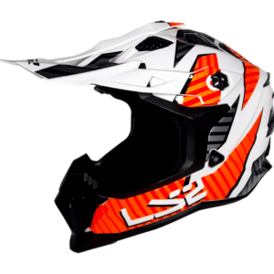 Casco para cross LS2 MX700 ASTRO blanco/naranja