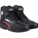 Bota para moto SCOYCO MT015-2 negro / rojo