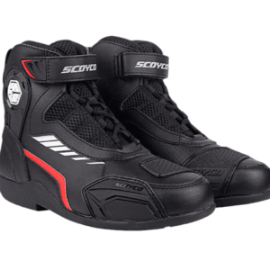 Bota para moto SCOYCO MT015-2 negro / rojo