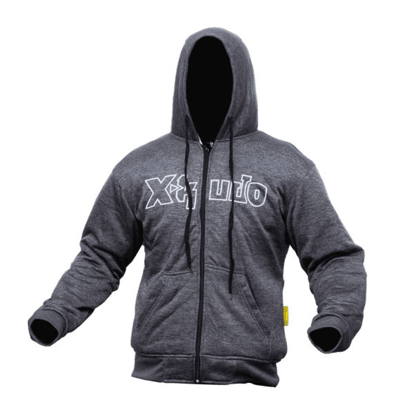 Polera con capucha para moto de mujer XKUDO SPACE gris - CE