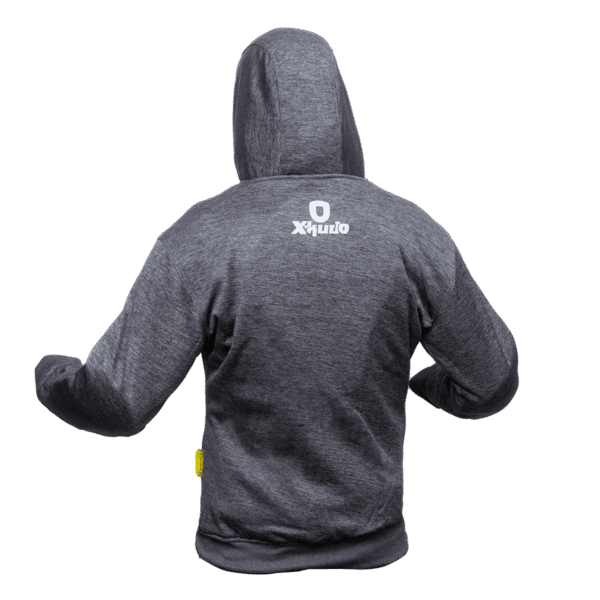 Polera con capucha para moto de mujer XKUDO SPACE gris - CE