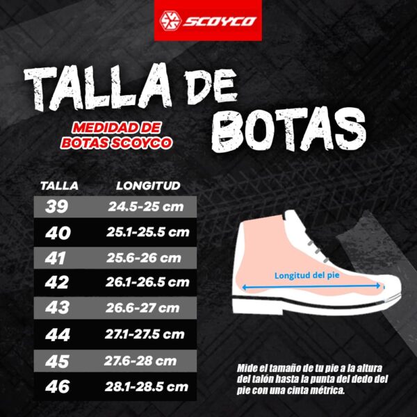 Bota para moto SCOYCO MT015-2 negro / rojo