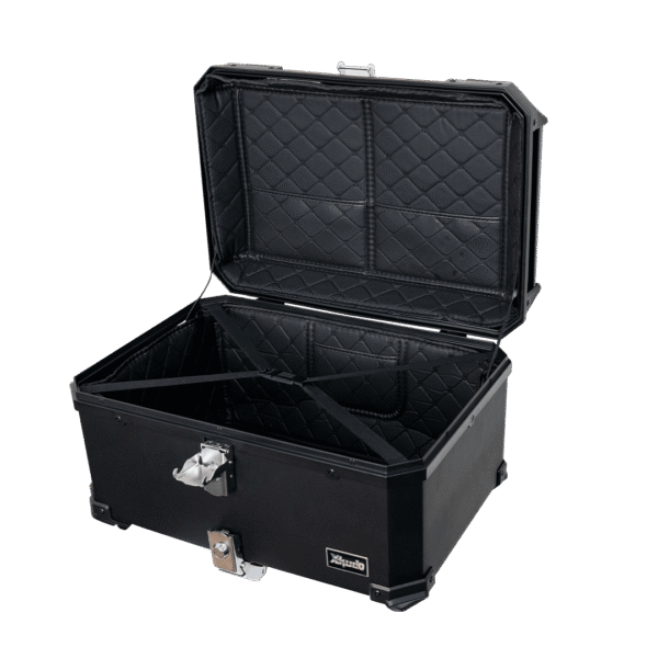 Top Case XKUDO E-580 NEGRO - 60 LT - C/ESPALDAR-BASE ALUMINIO