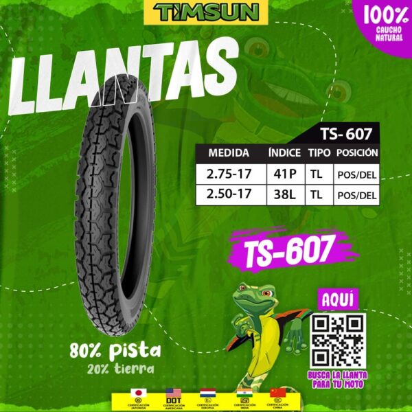 Llanta para moto TIMSUN TS-607