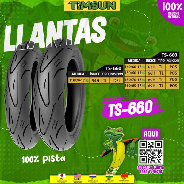 Llanta para moto TIMSUN TS-660-ARO17