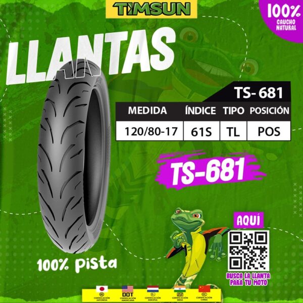 Llanta para moto TIMSUN TS-681