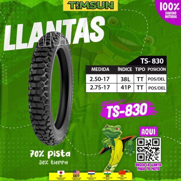Llanta para moto TIMSUM TS-830