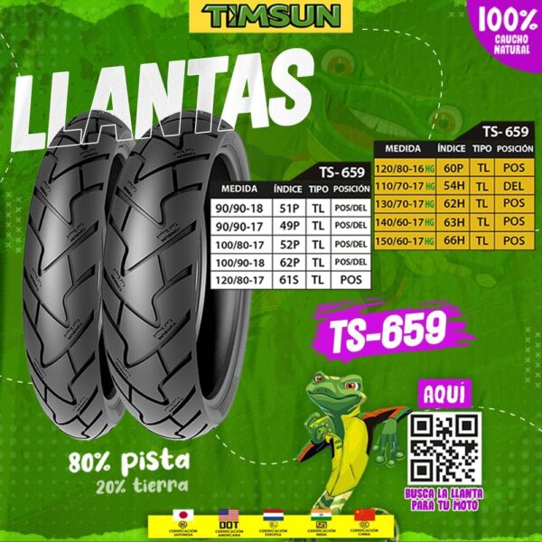 Llanta para moto  TIMSUN TS-659