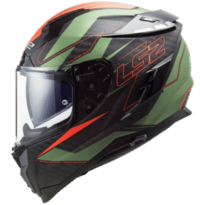 Casco Integral LS2 FF327 FOLD verde mate/naranja