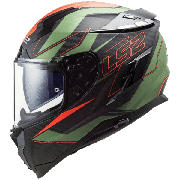 Casco Integral LS2 FF327 FOLD verde mate/naranja