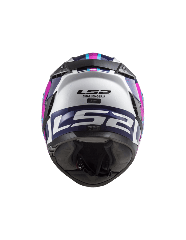 Casco para moto LS2 FF327 GALACTICA blanco/azul/rosado