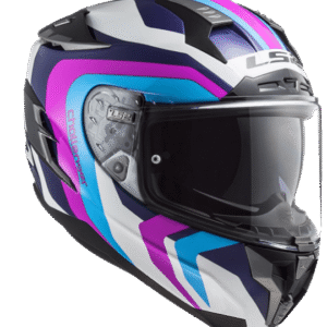 Casco para moto LS2 FF327 GALACTICA blanco/azul/rosado