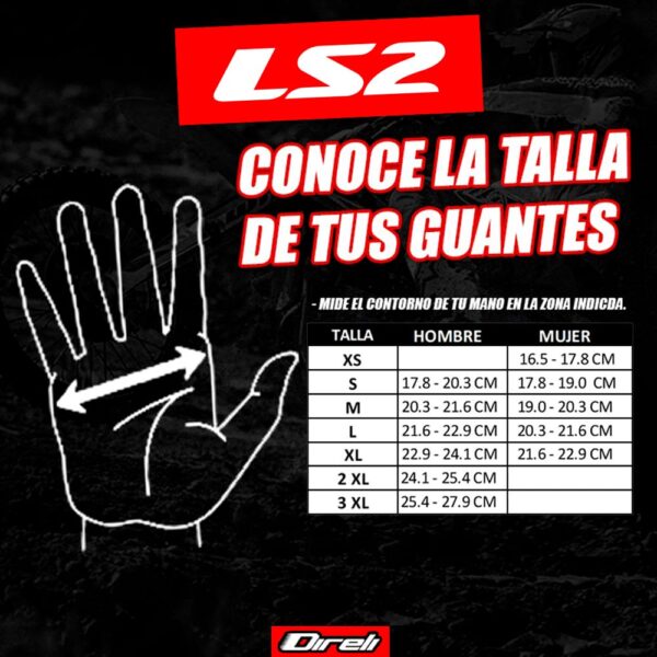Guante para moto de hombre LS2 CHAKI negro